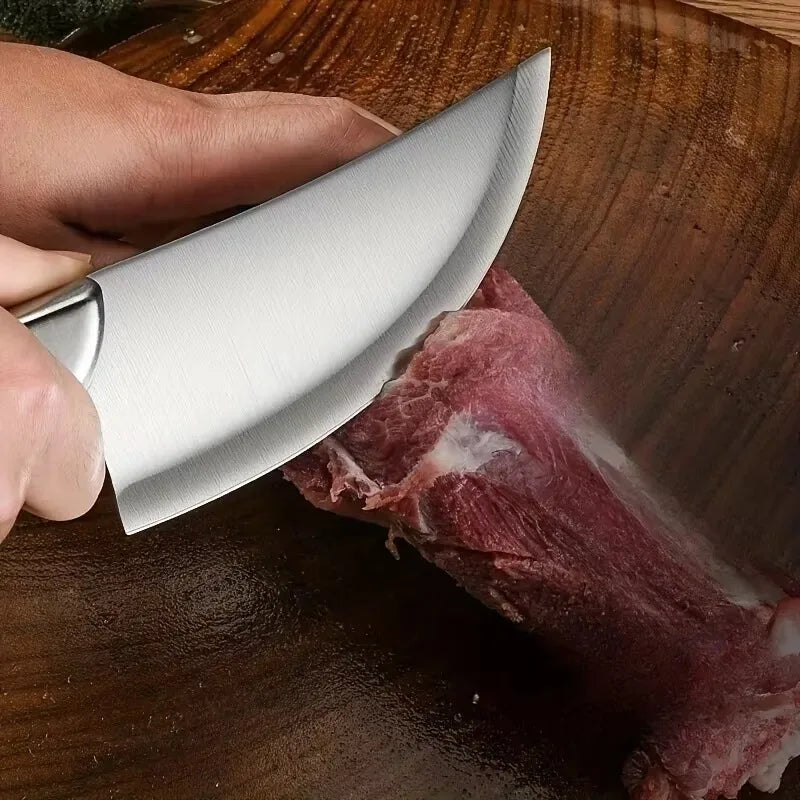 2 Piece Set Forged Boning Knife-All Steel Butcher & Fruit Knife with Sheath, Professional Meat Cleaver for Cut Meat &Kitchen Use
