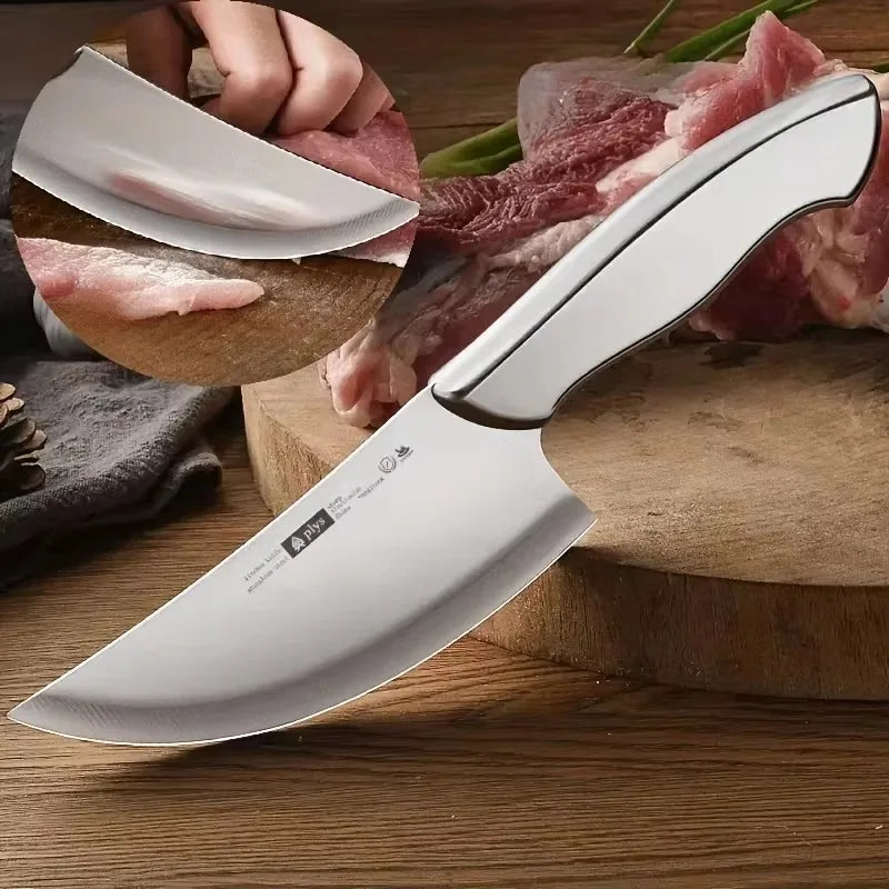 2 Piece Set Forged Boning Knife-All Steel Butcher & Fruit Knife with Sheath, Professional Meat Cleaver for Cut Meat &Kitchen Use