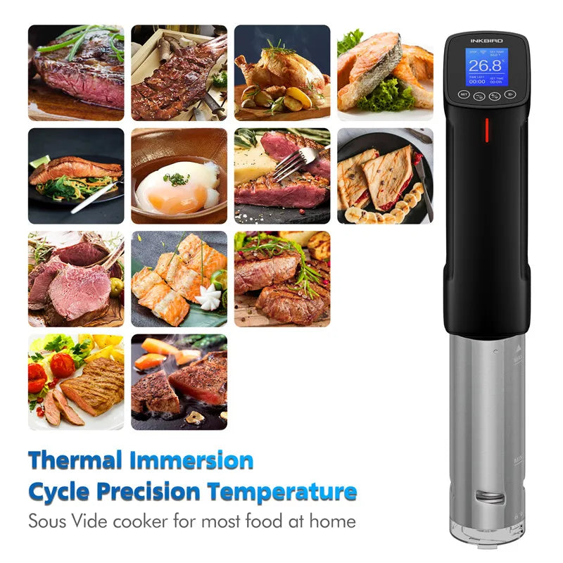INKBIRD 4 Types 1000W WiFi Sous Vide Machine EU Plug Sous Vide Cooker APP Remote Control Recipes Alarms Timer For Cooking
