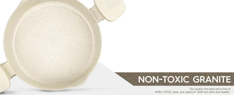 MICHELANGELO Cooking Noodles Pot Double Handle Soup Pot with Strainer Lid Home Induction Cooker Universal Milk Pot Kitchenware
