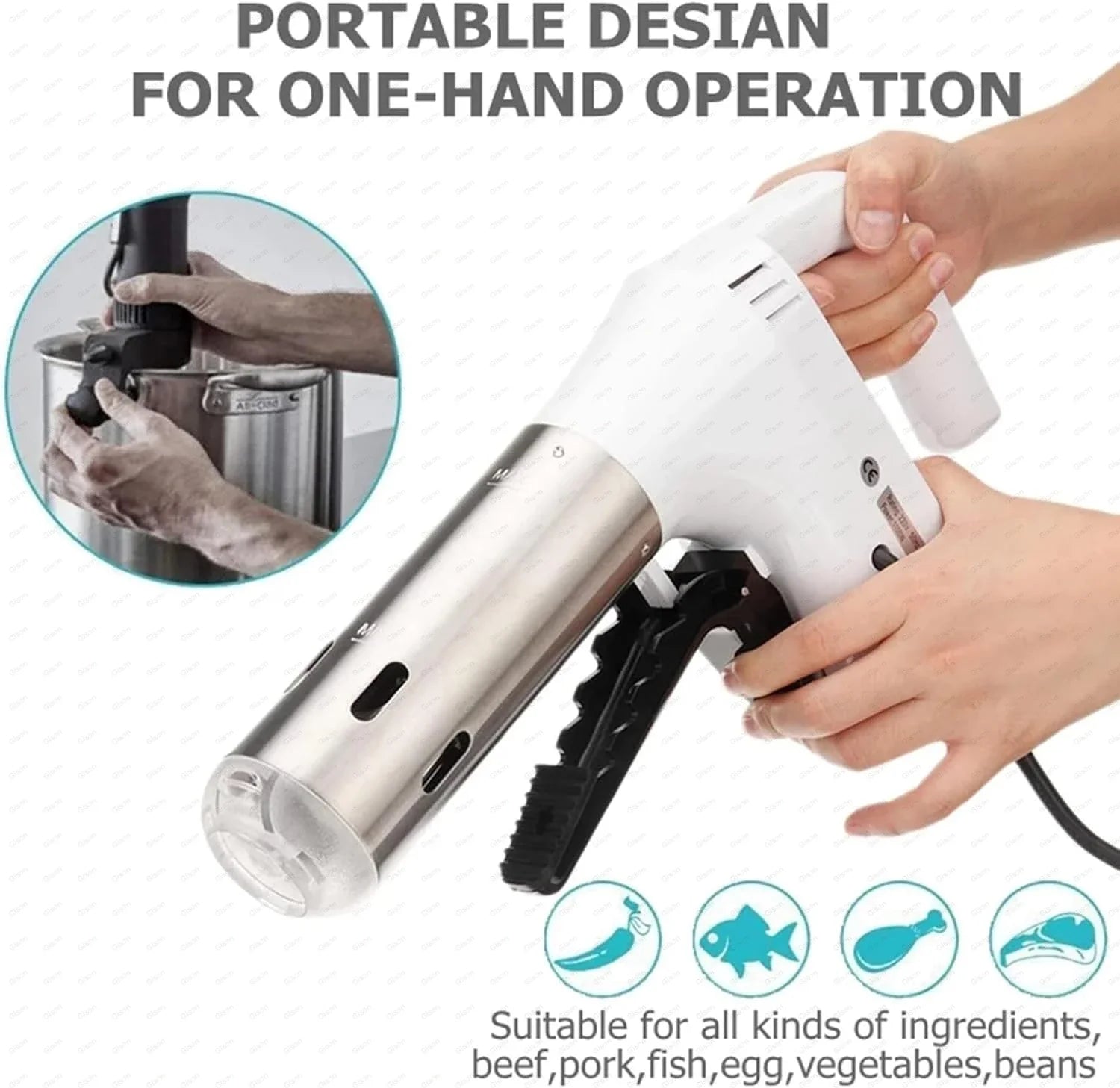 Gison 1800W NEW Sous Vide Cooker LCD Touch Immersion Circulator Accurate Cooking IPX7 with Fast heated Waterproof Vacuum Cooker