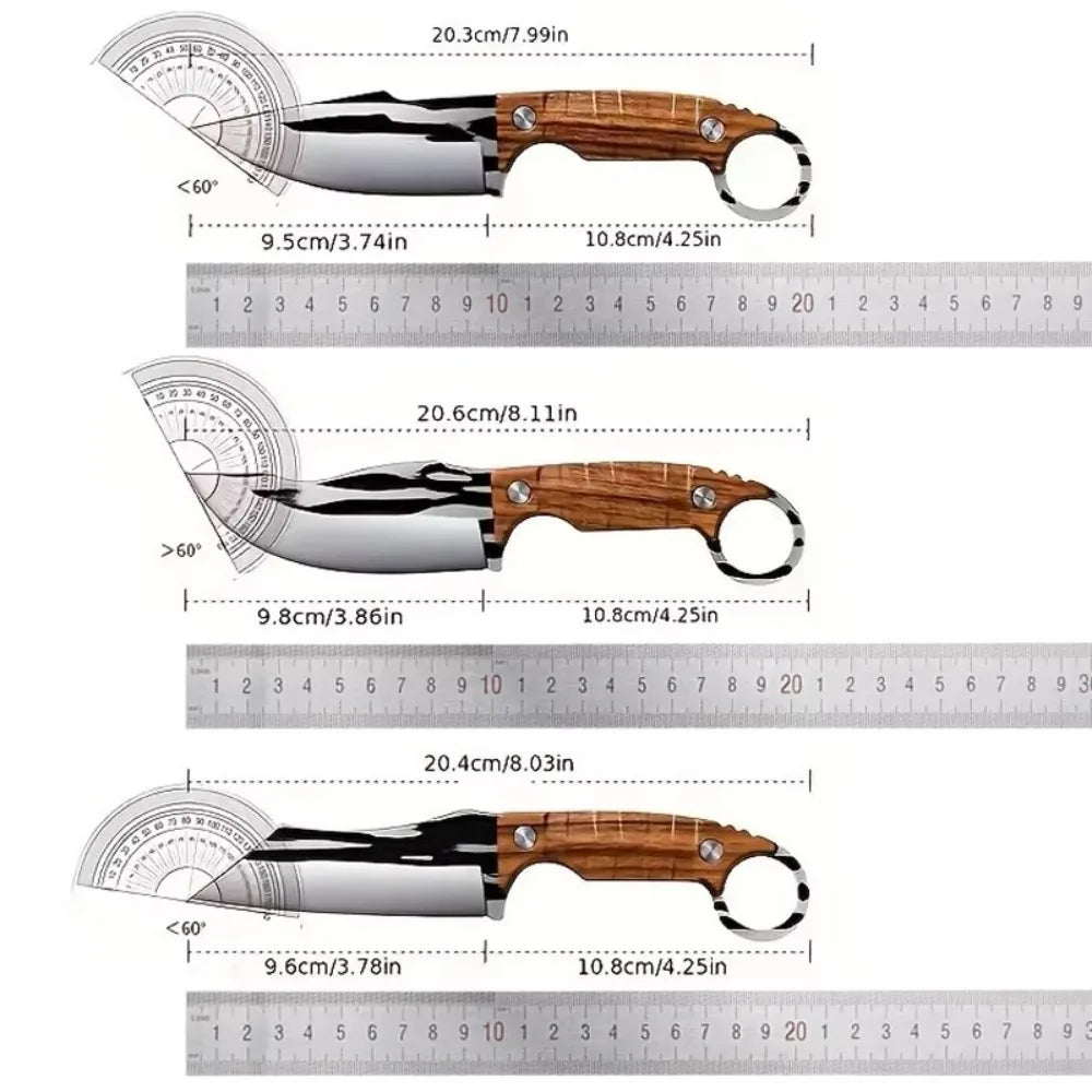 Newly 3-Piece Set Of Multifunctional Knives, Professional Bone Removal Knives, Picnic Meat Cutting Knives, Portable Fruit Knives