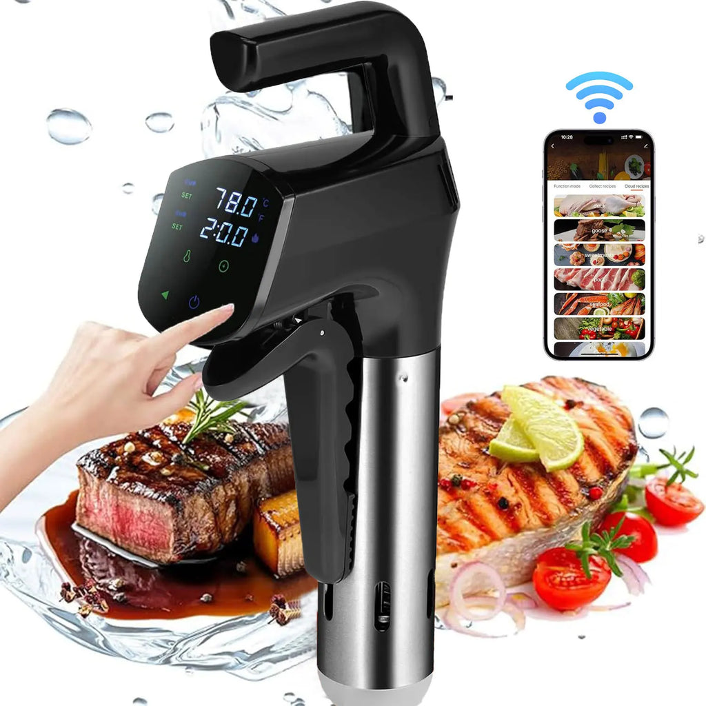 Gison 1800W NEW Sous Vide Cooker LCD Touch Immersion Circulator Accurate Cooking IPX7 with Fast heated Waterproof Vacuum Cooker