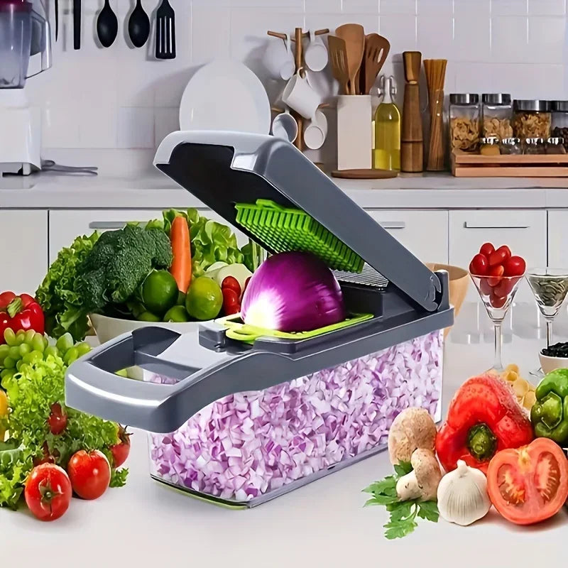 15pcs/set, Upgraded Vegetable Chopper, Multifunctional Fruit Slicer, Household Potato Shredder, Kitchen Stuff, Kitchen Gadgets