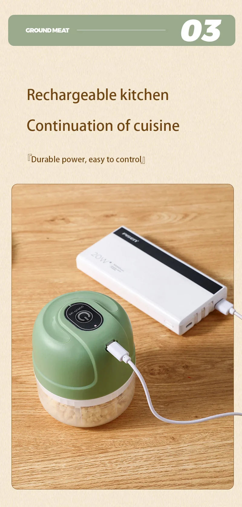 USB Kitchen Gadgets Electric Food Chopper Garlic Crusher Meat Grinder Mini Garlic Press Vegetable Chopper Masher Machine