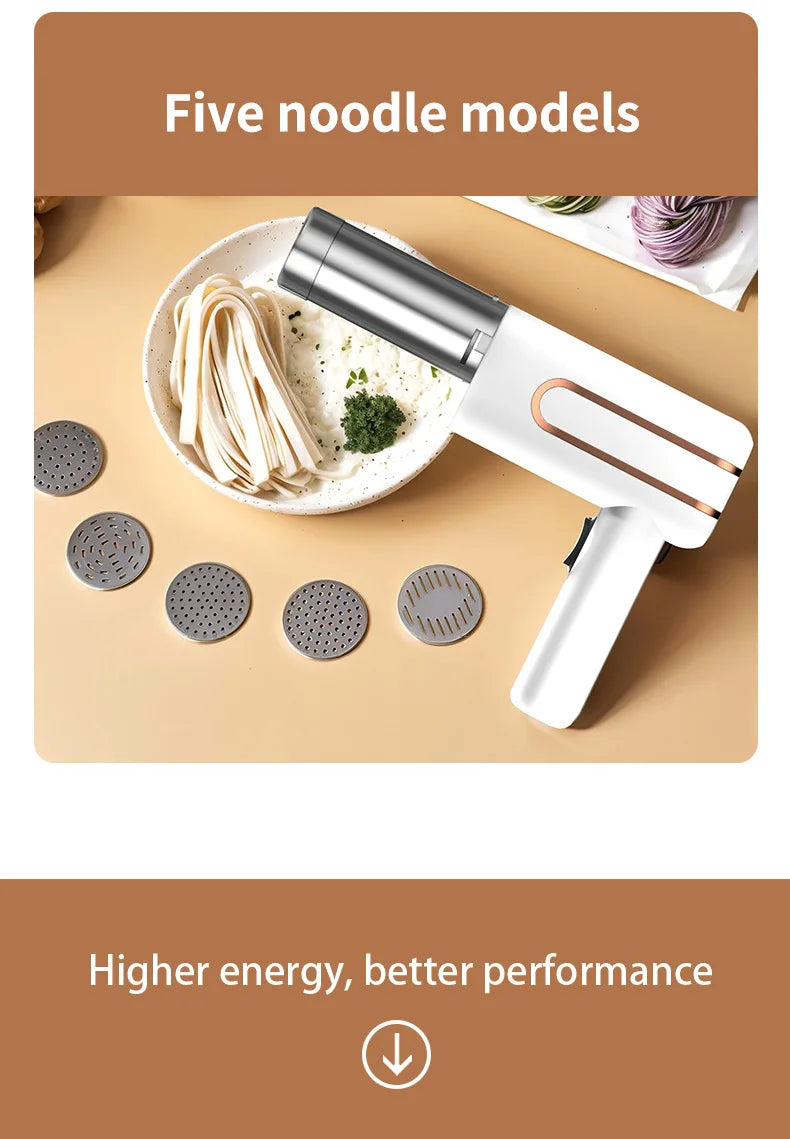 Electric Cordless Noodle Maker Portable Noodle Press Home Appliances Outdoor Kitchen Home Breakfast Smart Noodle Maker Household