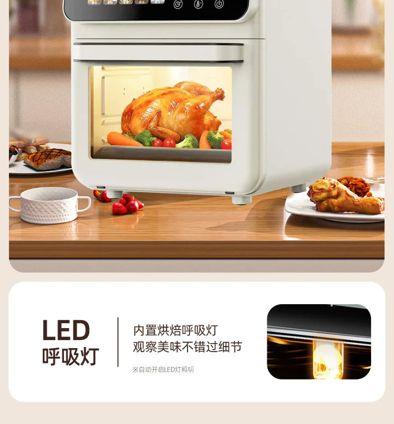 Air Frying Oven Steaming and Baking Integrated Electric Oven Household Multi-functional Visual Model Fumes-free Baking Fryer