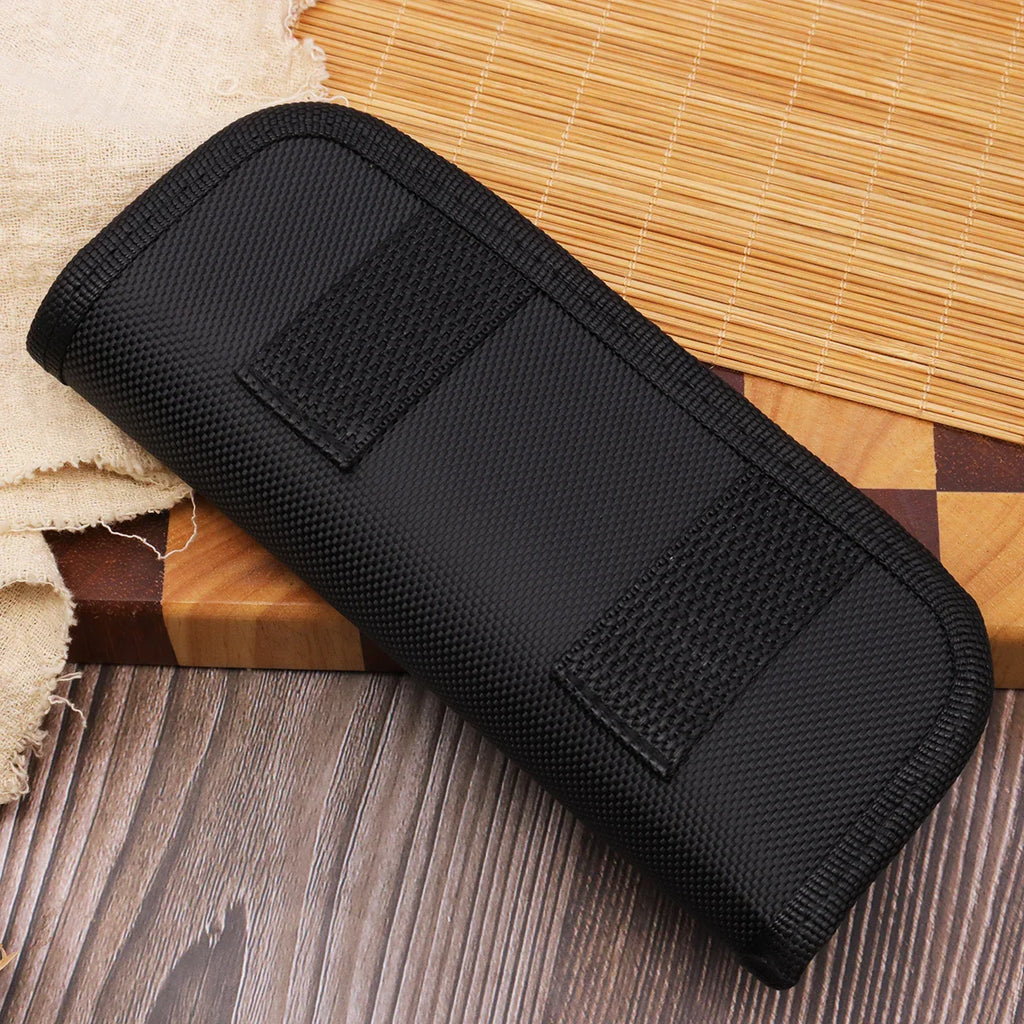 WXCOO Damascus Steel Folding Knife Non-Slip Handle Pocket Knife Stainless Steel Meat Cleaver BBQ Kitchen Knife with Sheath
