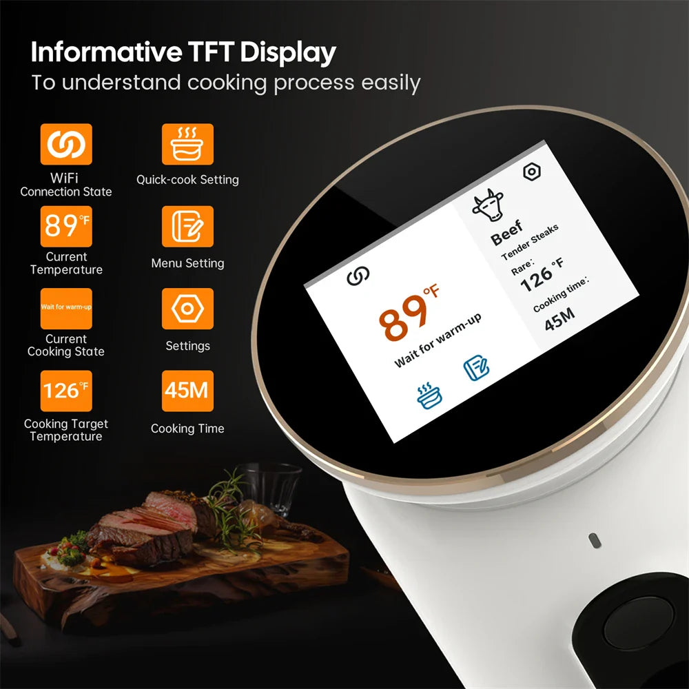 INKBIRD 4 Types 1000W WiFi Sous Vide Machine EU Plug Sous Vide Cooker APP Remote Control Recipes Alarms Timer For Cooking