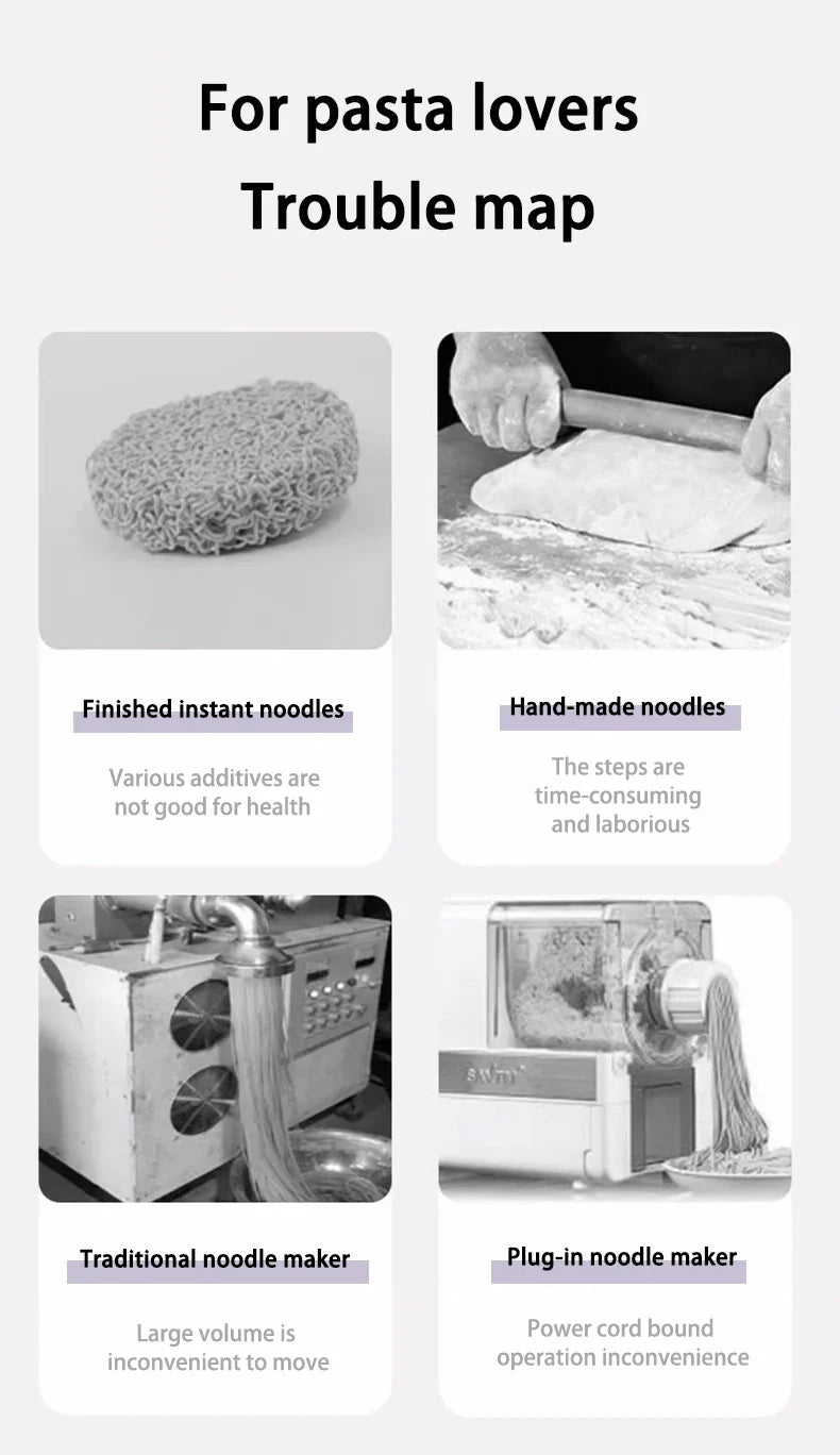 New Multi-functional Kitchen Automatic Hand-held Noodle Machine Fast Noodle Press Small Household Electric Noodle Machine