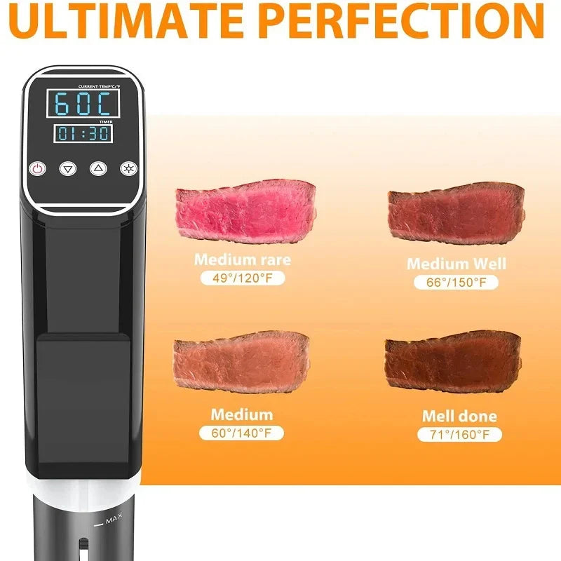 1000W Sous Vide LCD Digital Timer Precise Temperature Kitchen Gadgets Slow Cooker Machine Sturdy Immersion Heater Circulator