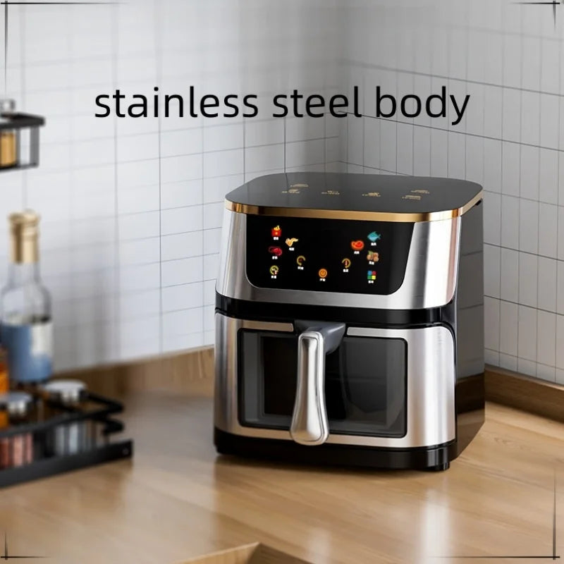 Air fryer home multi-function automatic visible large capacity high power steam tender fryer