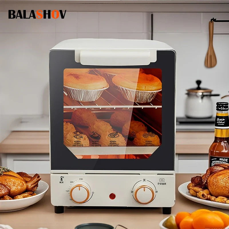 12L Large Capacity Electric Air Fryer Toaster Oven Mechanical Household Kitchen 360° Baking Convection Oven Oil-Free Deep Fryer