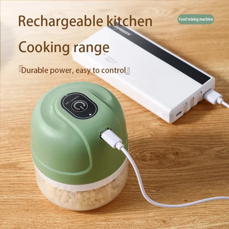 USB Kitchen Gadgets Electric Food Chopper Garlic Crusher Meat Grinder Mini Garlic Press Vegetable Chopper Masher Machine