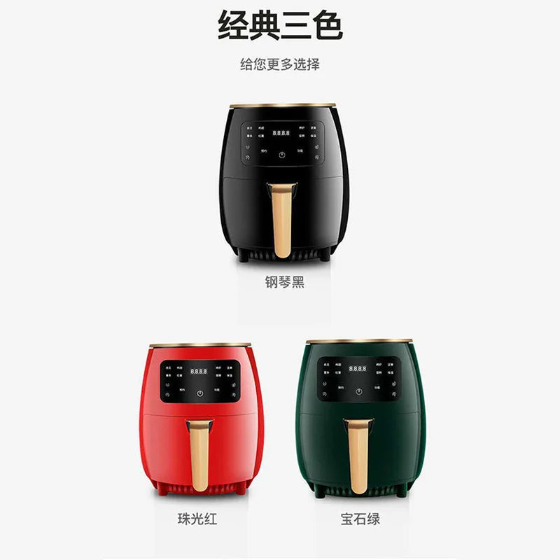 New 6l Large Capacity Digital Touch Air Fryer Multi Use Non Stick Energy Saving Easy Clean Oven For Household Kitchen Cooking