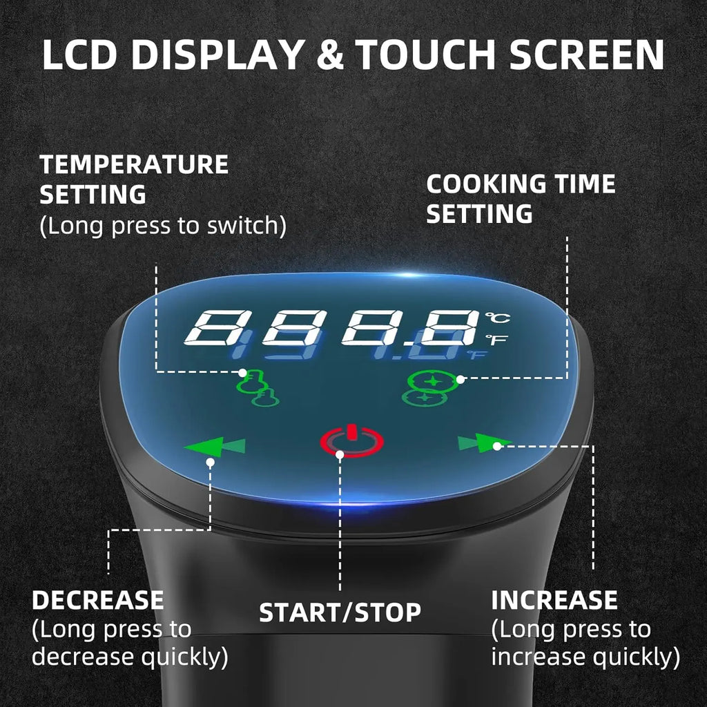 Gison 1800W Waterproof Vacuum Sous Vide Cooker Immersion Kitchen Cooking Tool With LED Digital Display Smart Slow Cooker Heater