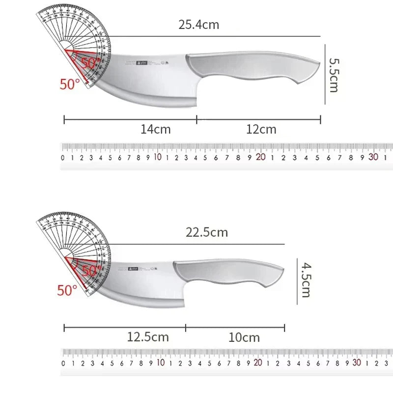 2 Piece Set Forged Boning Knife-All Steel Butcher & Fruit Knife with Sheath, Professional Meat Cleaver for Cut Meat &Kitchen Use