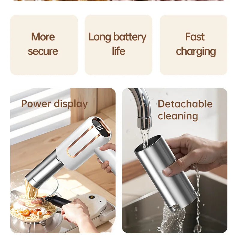 Electric Cordless Noodle Maker Portable Noodle Press Home Appliances Outdoor Kitchen Home Breakfast Smart Noodle Maker Household