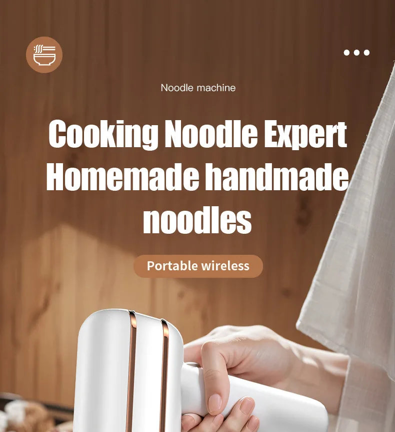 Electric Cordless Noodle Maker Portable Noodle Press Home Appliances Outdoor Kitchen Home Breakfast Smart Noodle Maker Household