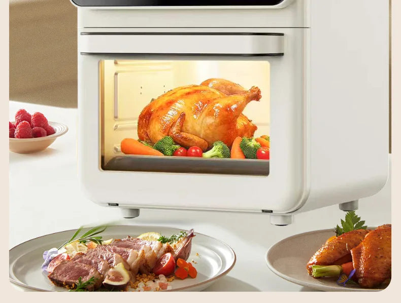 Air Frying Oven Steaming and Baking Integrated Electric Oven Household Multi-functional Visual Model Fumes-free Baking Fryer