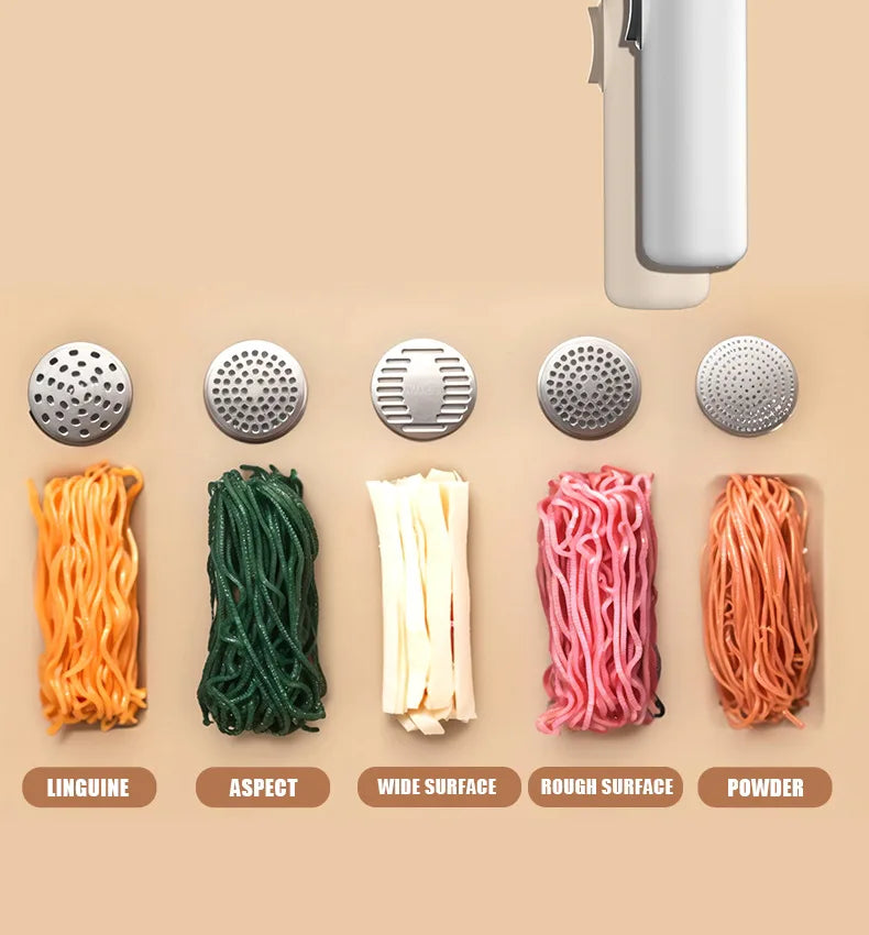 Electric Cordless Noodle Maker Portable Noodle Press Home Appliances Outdoor Kitchen Home Breakfast Smart Noodle Maker Household