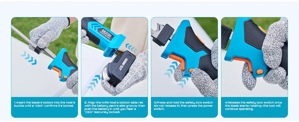 Seesii Cordless Electric Fillet Knife Rechargaable Fish Knife Lithium Battery Cutter Bread Beef Knives Kitchen Cooking Tools