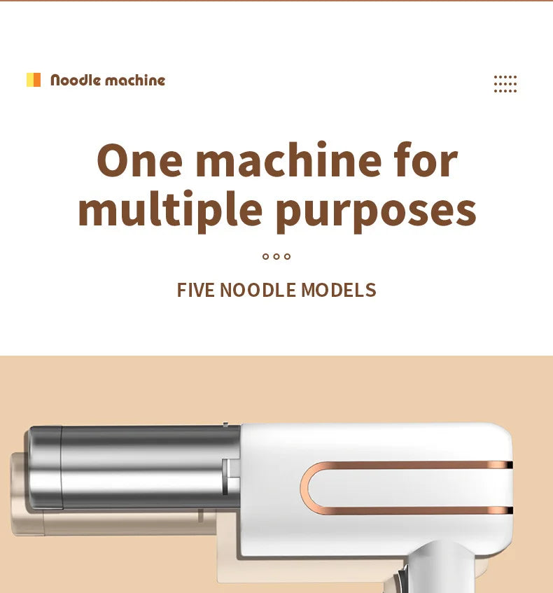 Electric Cordless Noodle Maker Portable Noodle Press Home Appliances Outdoor Kitchen Home Breakfast Smart Noodle Maker Household