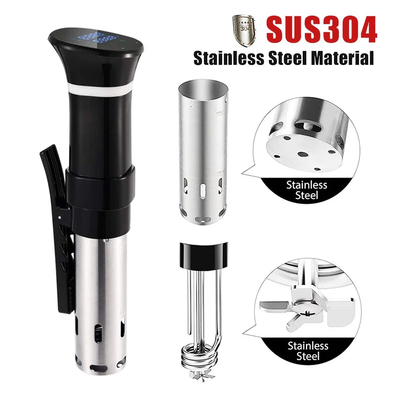 Sous Vide WIFI 1100W High-Power with Slow Cooker Function  99-Hour Timer & Precision Vacuum Cooking, ±0.1°C Temperature Contr